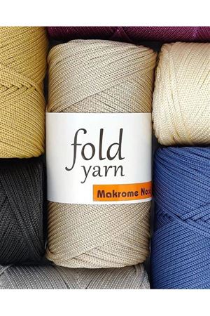 Fold Yarn Polyester Makrome İpi No:6 %100 PP - 050 - 3 Mm - 250 gr 115 M Supla Ip Ve Çanta Ipi