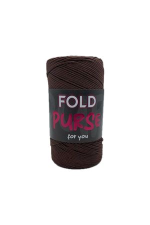 Fold Yarn Purse - Acı Kahve 41242 Mum Ip Supla Ipi 200 Gram