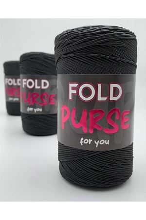 Fold Yarn Purse - Acı Kahve 41242 Mum Ip Supla Ipi 200 Gram