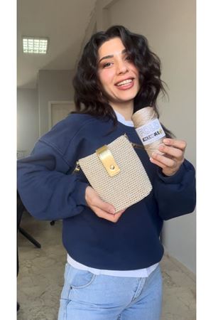 Fold Simli Polyester Makrome İpi No:3 270 Siyah 1 Mm - 100 gr - 115 M Supla Ip Çanta Ipi