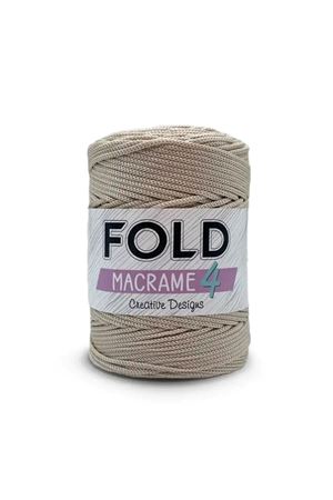 Fold Yarn Makrome No:4 - 30 - Kahve Polyester Makrome Ipi 2 Mm - 200 gr - 230 M Supla Ip Çanta Ipi