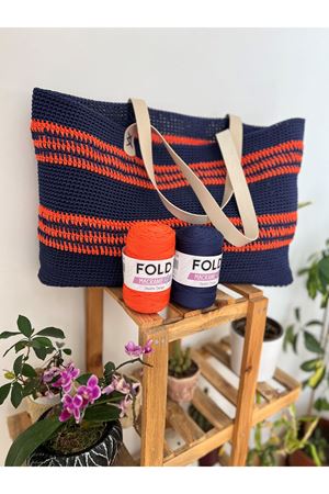 Fold Yarn Makrome No:4 - 130 Polyester Makrome Ipi 2 Mm - 200 gr -230 M Supla Ip Çanta Ipi