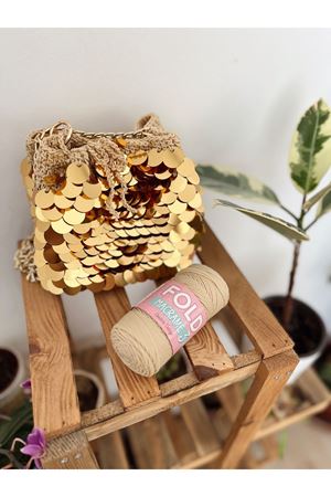 Fold Yarn Makrome No:3 - 01 Polyester Makrome 1 Mm - 100 gr 115 M Supla Ip Çanta Ipi