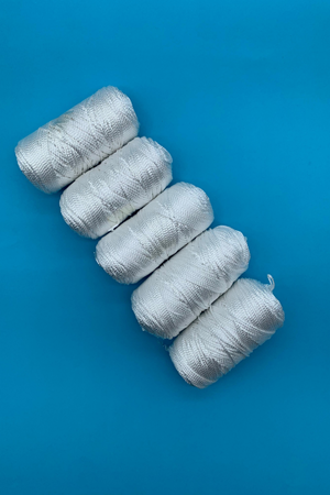 İhraç Fazlası Polyester Makrome No:3 Beyaz