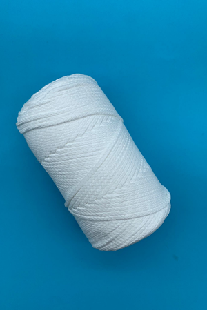 İhraç Fazlası Optik Beyaz Polyester Makrome 5mm