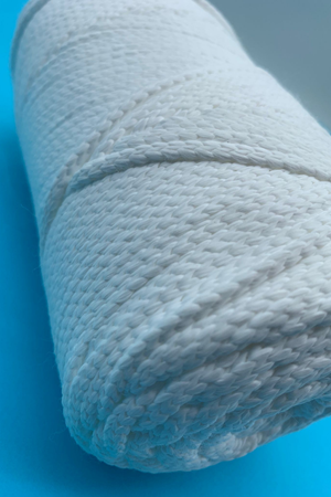 İhraç Fazlası Optik Beyaz Polyester Makrome 5mm