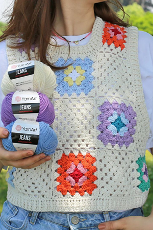 YarnArt Jeans Cam Göbeği El Örgü İpi - 76