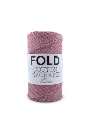 Simli Pamuk Makrome Örgü İpi - Gül Kurusu