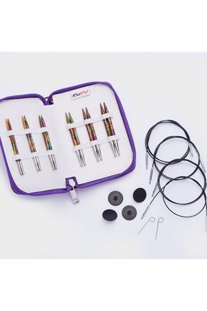 KnitPro Özel Değiştirilebilir Misinalı Şiş Seti (10 CM) - Symfonie kısa şiş uçlu Set-20662