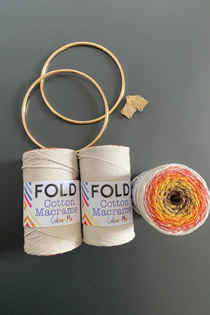 Batik İp Çanta Örgü Kiti Colour Mix Gold 