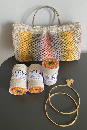 Batik İp Çanta Örgü Kiti Colour Mix Gold 