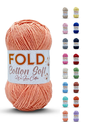 Fold Yarn Cotton Soft - Somon Pamuk Ip 100 Gram