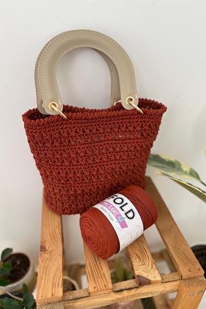 FOLD Dior Model Çanta Sapı Hardal (16cm)