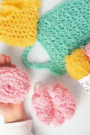 Loren Wash %100 Polyester - R004 Siyah Peeling Bezi Bulaşık Bezi İpi Sakallı İp