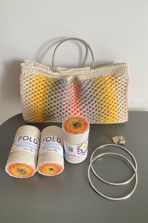 Batik İp Çanta Örgü Kiti Colour Mix Gümüş