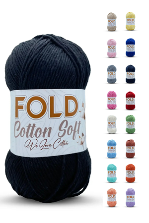 Fold Yarn Cotton Soft - Siyah Pamuk Ip 100 Gram