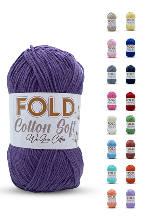 Fold Yarn Cotton Soft - Mor Pamuk Ip 100 Gram Amigurumi İpi