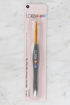 Loren Crafts Altın Uçlu Yumuşak Saplı Yün Tığ 5 mm