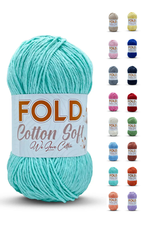 Fold Yarn Cotton Soft - Mint Yeşili Pamuk Ip 100 Gram