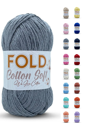 Fold Yarn Cotton Soft - Açık Gri Pamuk Ip 100 Gram