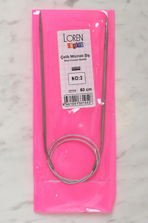 LOREN CRAFTS 3 MM ÇELİK MİSİNALI ŞİŞ 60 CM