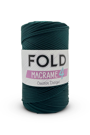 Fold Yarn Makrome No:4 - 180 Koyu Yeşil Polyester Makrome Ipi 2 Mm - 200 gr -230 M Supla Ip Çanta Ipi