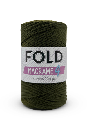 Fold Yarn Makrome No:4 - 198 Yeşil Polyester Makrome Ipi 2 Mm - 200 gr -230 M Supla Ip Çanta Ipi 