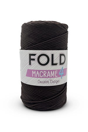 Fold Yarn Makrome No:4 - 210 Acı Kahve Polyester Makrome Ipi 2 Mm - 200 gr -230 M Supla Ip Çanta Ipi