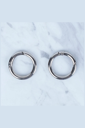 Yaylı Çanta Halkası Metal Gümüş 2 cm (1çift)