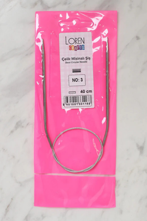 LOREN CRAFTS 3 MM ÇELİK MİSİNALI ŞİŞ 40 CM