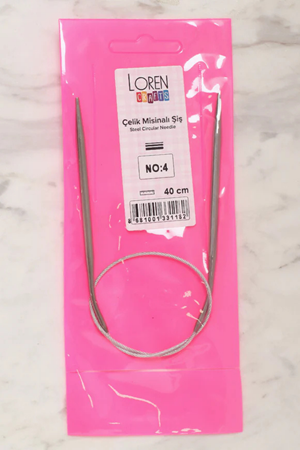 LOREN CRAFTS 4 MM ÇELİK MİSİNALI ŞİŞ 40 CM