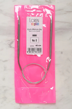 LOREN CRAFTS 5 MM ÇELİK MİSİNALI ŞİŞ 40 CM