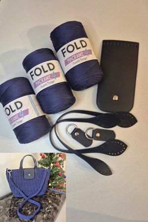 Fashion Bag Kit Polyester Makrome No.4  Çanta Örgü Kiti