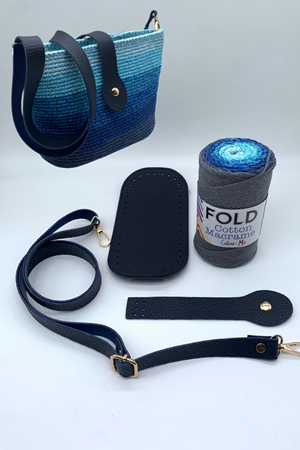 Colour Mix Çanta Örgü Kiti Taban 10x20cm Askı 130cm