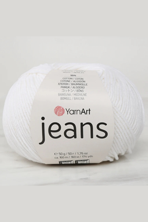 YarnArt Jeans Beyaz El Örgü İpi - 01