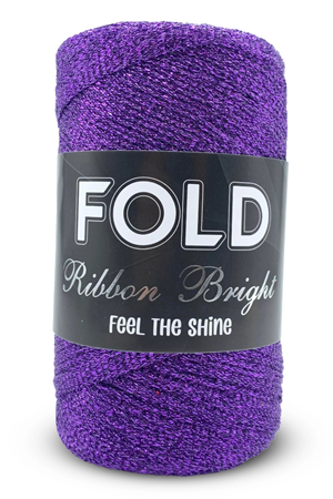 Ribbon Bright Mor - Simli Ribbon Örgü İpi %100 Premium Sim Lase