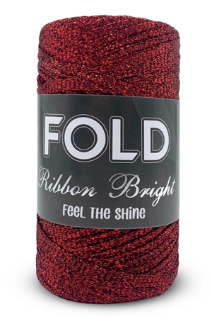 Ribbon Bright Kırmızı - Simli Ribbon Örgü İpi %100 Premium Sim Lase 