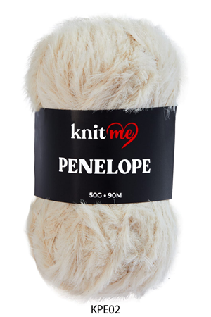 Knitme Krem Penelope Kürk İplik KPE02