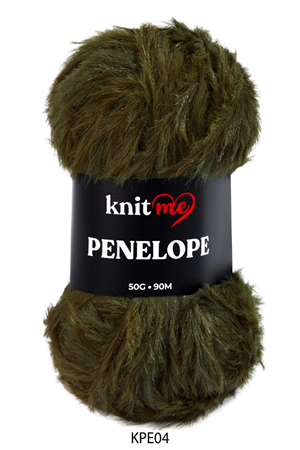 Knitme Haki Penelope Kürk İplik KPE04