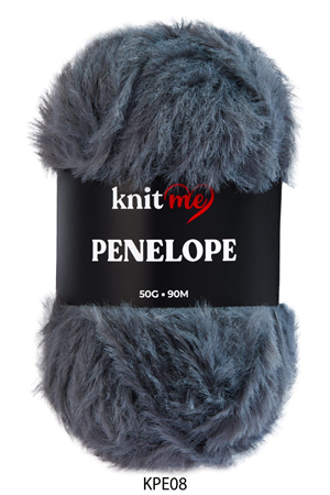 Knitme Koyu Gri Penelope Kürk İplik KPE08