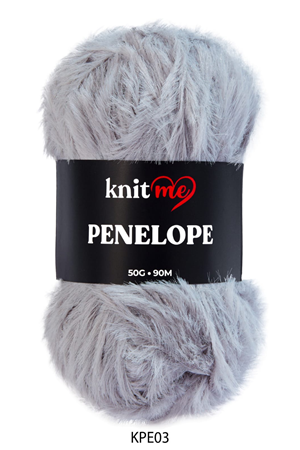 Knitme Gri Penelope Kürk İplik KPE03