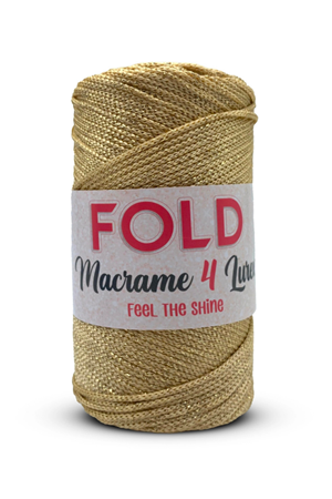 Simli Polyester Makrome No:4 Gold 52 Polyester Makrome Ipi 2 Mm - 200 gr -230 M Supla Ip Çanta Ipi