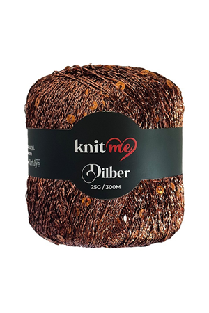 Knitme - Dilber Bakır Pul 25 Gr 310 Mt Pullu İp Örgü İpi