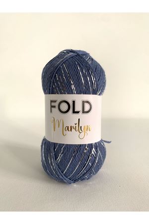 Marilyn Havacı Mavi 1804 Simli İp Örgü İpi 100 Gram 165 Metre