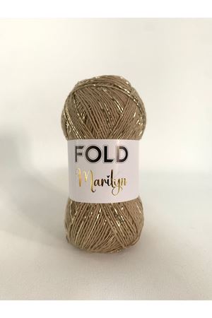 Marilyn Sütlü Kahve 1720 Simli İp Örgü İpi 100 Gram 165 Metre