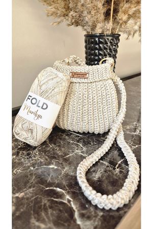 Kore Model Çanta Kiti - Marilyn - Polyester Makrome No.3 Çanta Örgü Kiti