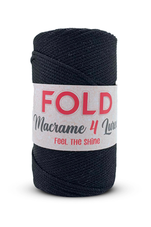 Simli Polyester Makrome No:4 Siyah  Polyester Makrome Ipi 2 Mm - 200 gr -230 M Supla Ip Çanta Ipi