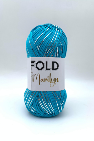 Marilyn Turkuaz 3770  Simli İp Örgü İpi 100 Gram 165 Metre