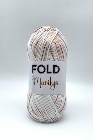 Marilyn Krem Bakır 5106B Simli İp Örgü İpi 100 Gram 165 Metre