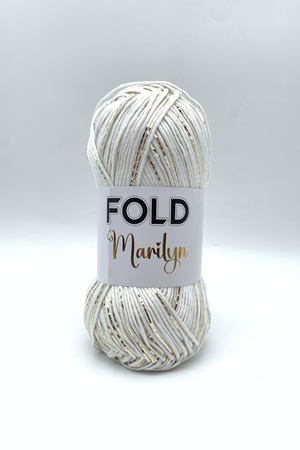 Marilyn Krem 5106A Simli İp Örgü İpi 100 Gram 165 Metre